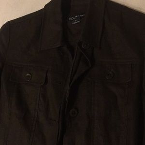 Jones New York brown linen blazer
